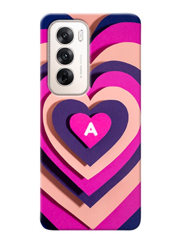 Custom Oppo Reno 12 5G Custom Mobile Case with Cute Heart Pattern Design