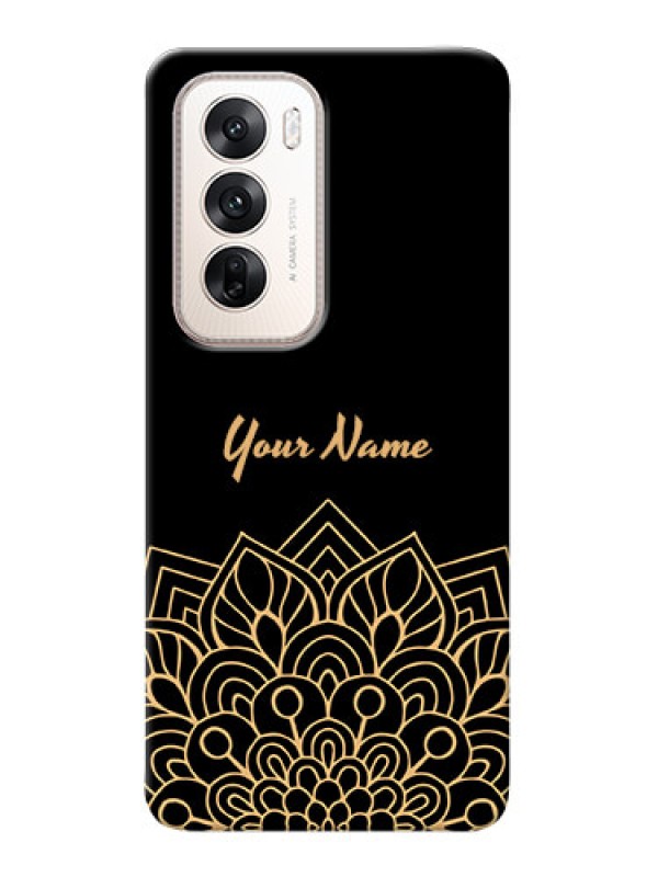 Custom Oppo Reno 12 5G Custom Phone Case with Golden mandala Design