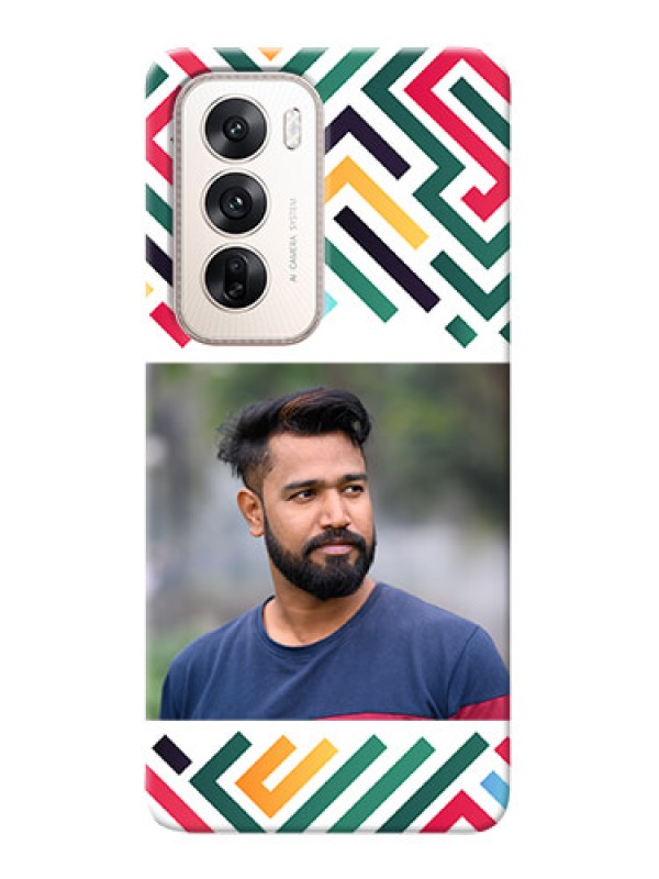 Custom Oppo Reno 12 5G Personalized Phone Case with Colorful Maze Pattern Design