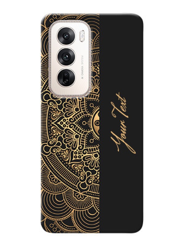 Custom Oppo Reno 12 5G Photo Printing on Case with Mandala art with custom text Design