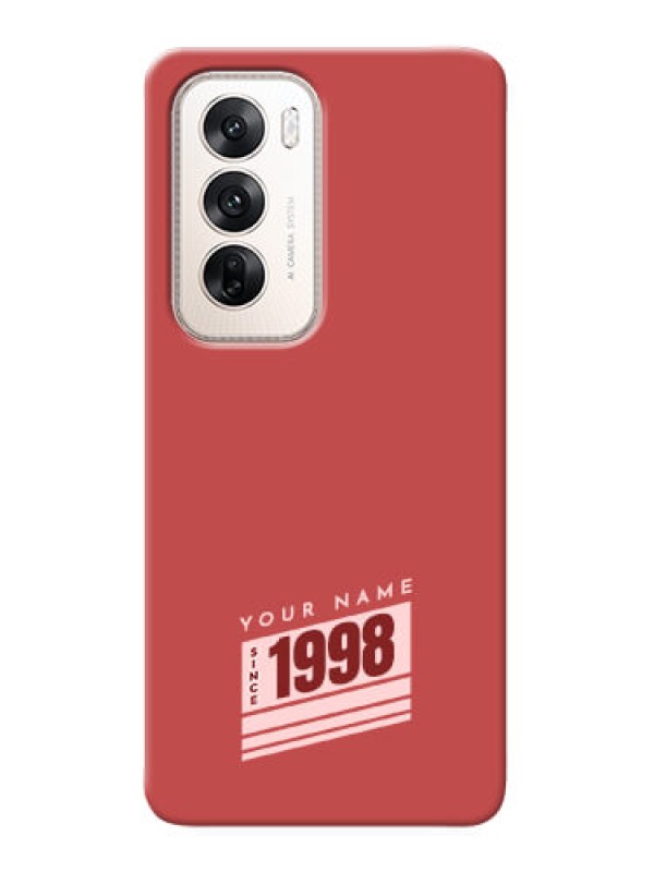 Custom Oppo Reno 12 5G Custom Phone Case with Red custom year of birth Design