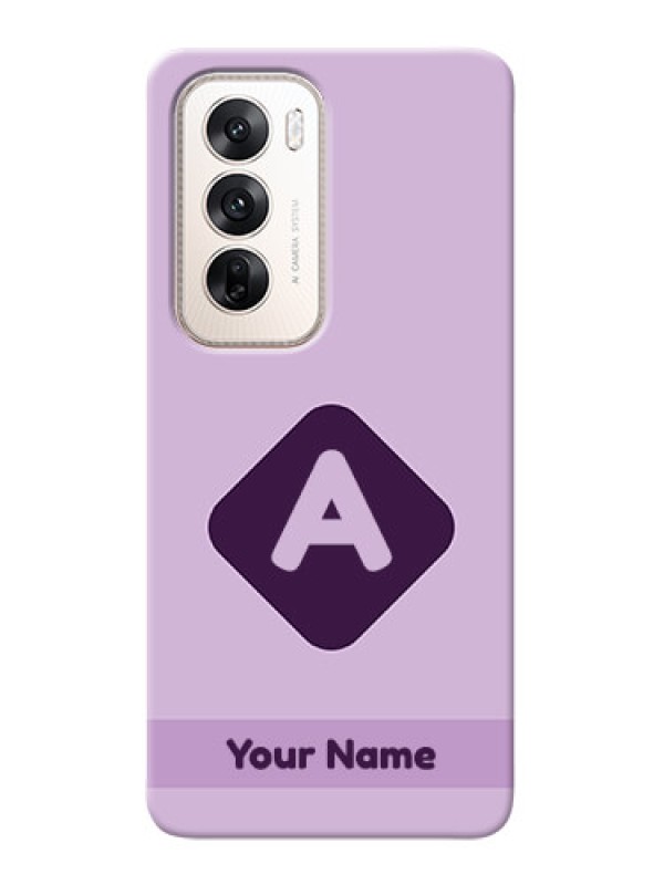 Custom Oppo Reno 12 5G Custom Mobile Case with Custom Letter in curved badge Design