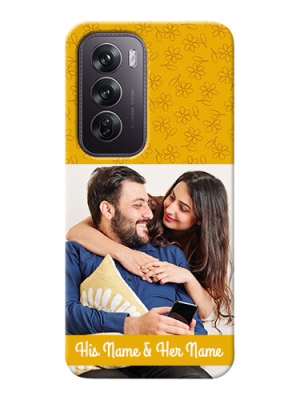 Custom Oppo Reno 12 Pro 5G mobile phone covers: Yellow Floral Design