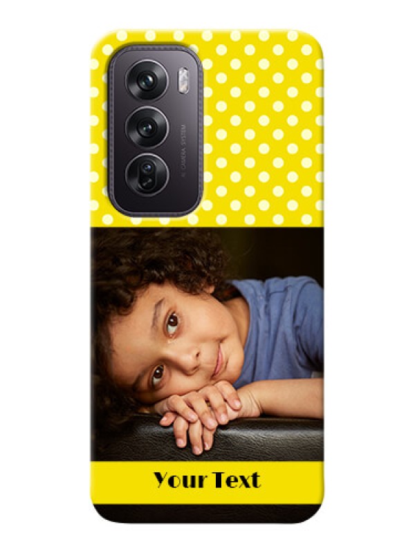 Custom Oppo Reno 12 Pro 5G Custom Mobile Covers: Bright Yellow Case Design