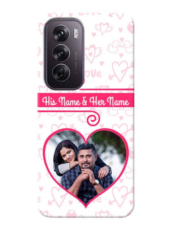 Custom Oppo Reno 12 Pro 5G Personalized Phone Cases: Heart Shape Love Design