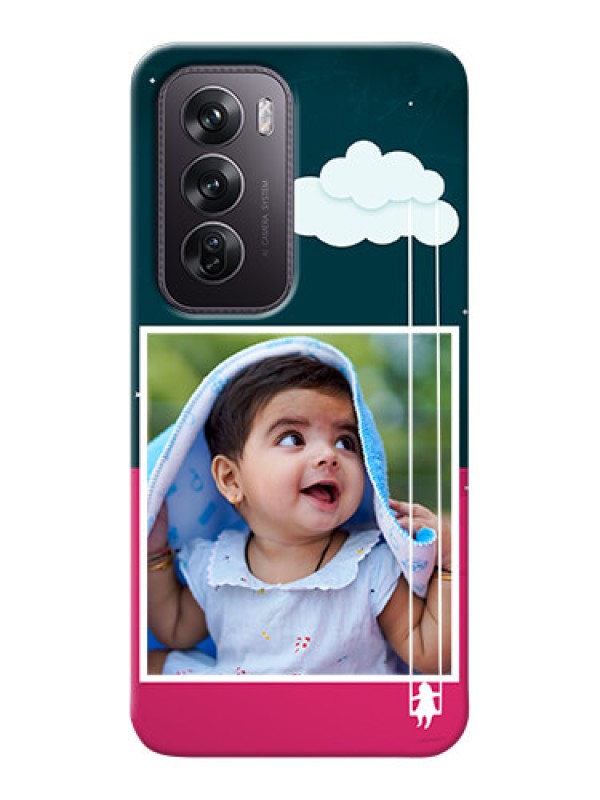 Custom Oppo Reno 12 Pro 5G custom phone covers: Cute Girl with Cloud Design