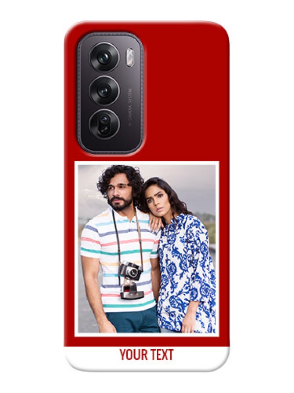 Custom Oppo Reno 12 Pro 5G mobile phone covers: Simple Red Color Design