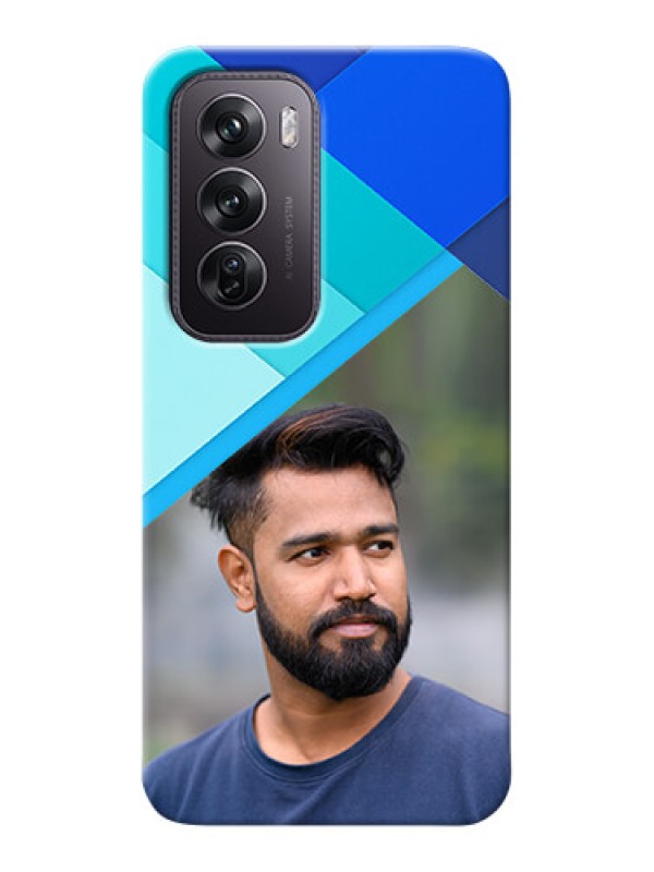 Custom Oppo Reno 12 Pro 5G Phone Cases Online: Blue Abstract Cover Design