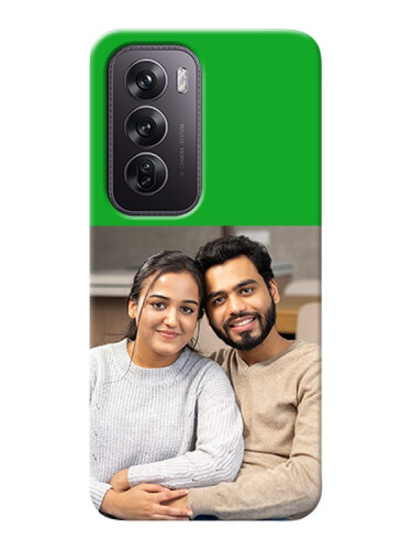 Custom Oppo Reno 12 Pro 5G Personalised mobile covers: Green Pattern Design