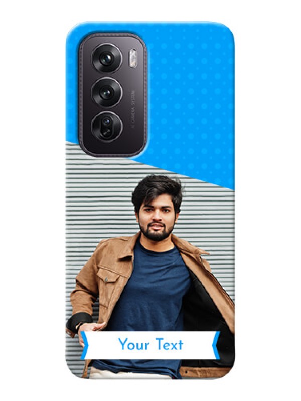 Custom Oppo Reno 12 Pro 5G Personalized Mobile Covers: Simple Blue Color Dotted Design