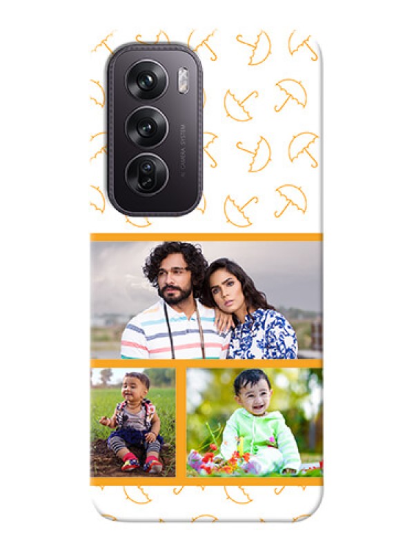 Custom Oppo Reno 12 Pro 5G Personalised Phone Cases: Yellow Pattern Design