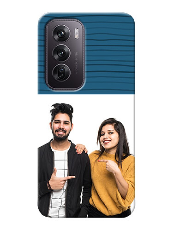 Custom Oppo Reno 12 Pro 5G Custom Phone Cases: Blue Pattern Cover Design