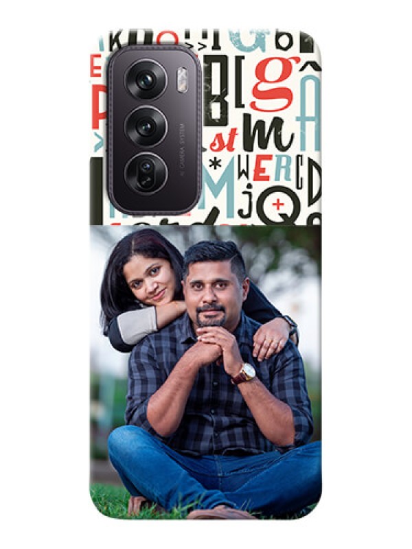 Custom Oppo Reno 12 Pro 5G custom mobile phone covers: Alphabet Design