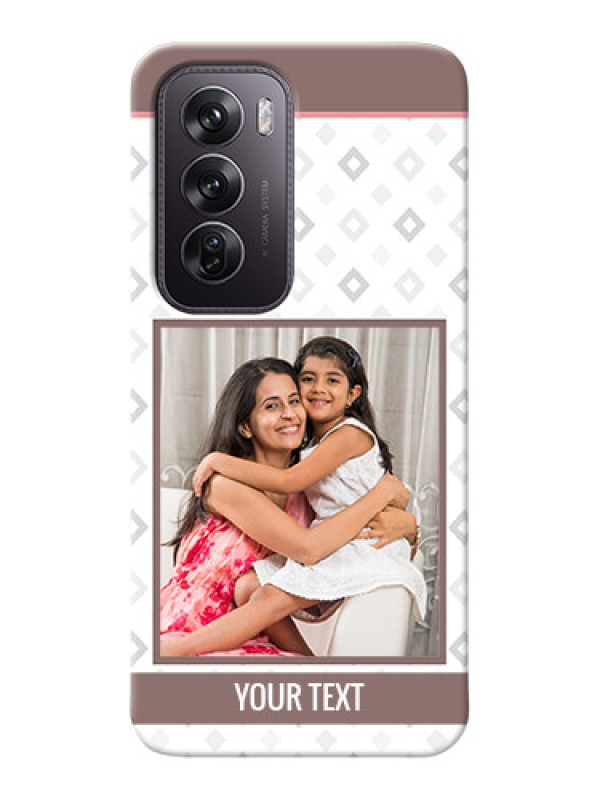 Custom Oppo Reno 12 Pro 5G custom back covers: Simple Diamond Design