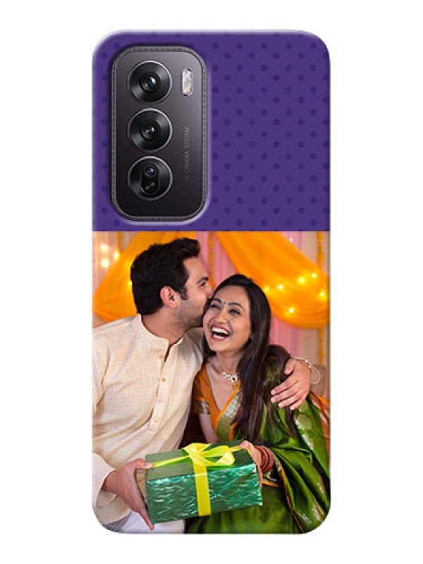 Custom Oppo Reno 12 Pro 5G mobile phone cases: Violet Pattern Design