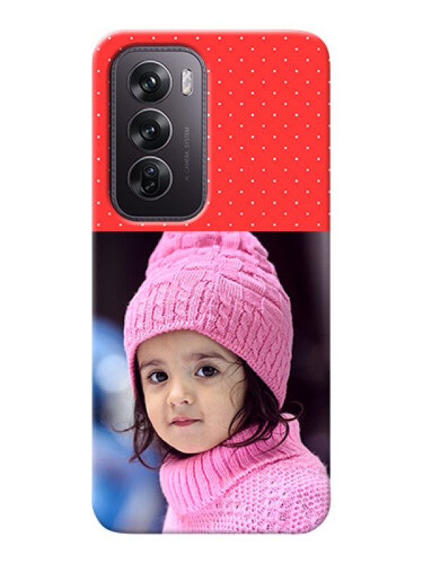 Custom Oppo Reno 12 Pro 5G personalised phone covers: Red Pattern Design