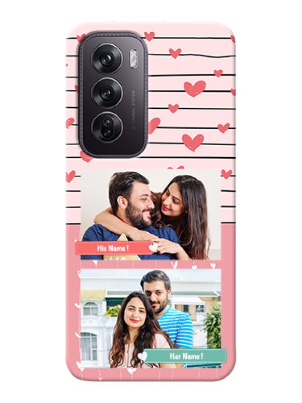 Custom Oppo Reno 12 Pro 5G custom mobile covers: Photo with Heart Design