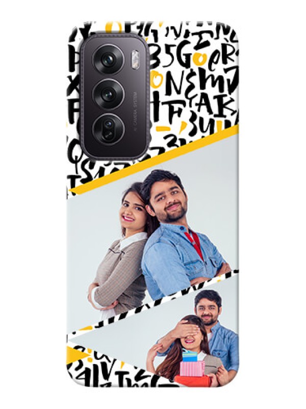 Custom Oppo Reno 12 Pro 5G Phone Back Covers: Letters Pattern Design