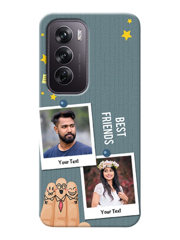 Custom Oppo Reno 12 Pro 5G Mobile Cases: Sticky Frames and Friendship Design