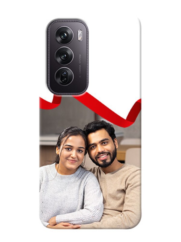 Custom Oppo Reno 12 Pro 5G custom phone cases: Red Ribbon Frame Design