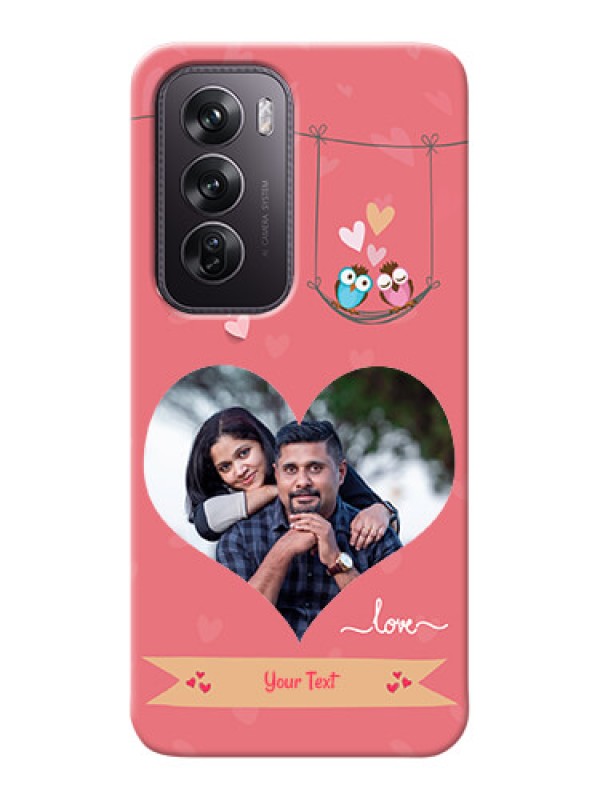 Custom Oppo Reno 12 Pro 5G custom phone covers: Peach Color Love Design