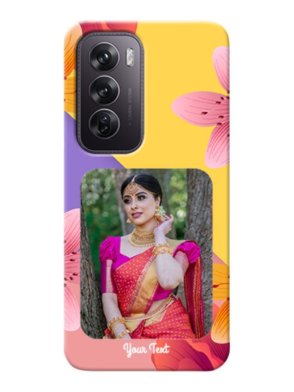 Custom Oppo Reno 12 Pro 5G Mobile Covers: 3 Image With Vintage Floral Design