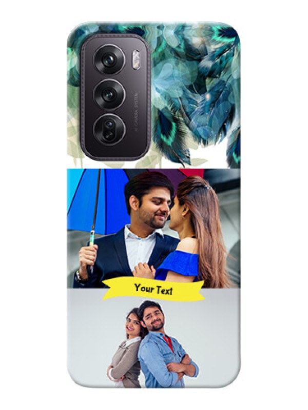 Custom Oppo Reno 12 Pro 5G Phone Cases: Image with Boho Peacock Feather Design