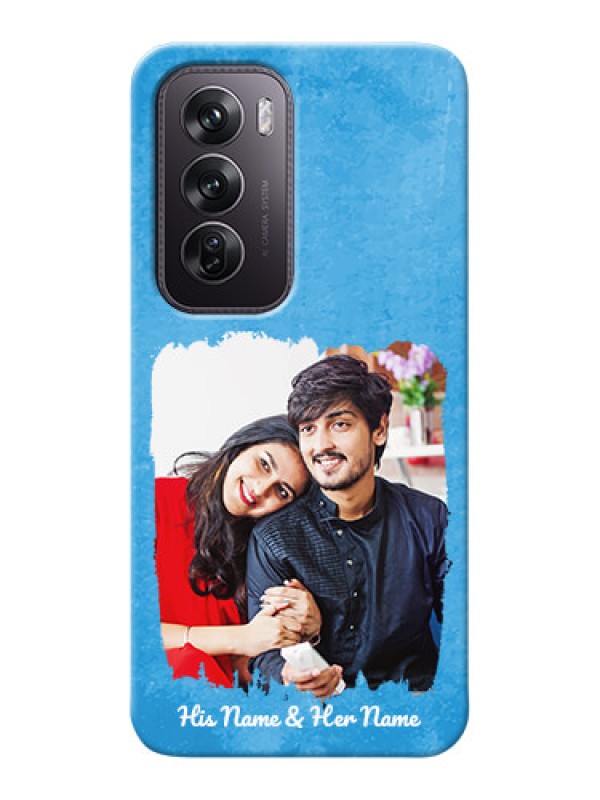 Custom Oppo Reno 12 Pro 5G custom mobile cases: Blue Color Vintage Design