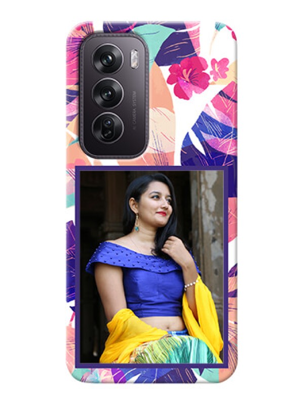 Custom Oppo Reno 12 Pro 5G Personalised Phone Cases: Abstract Floral Design