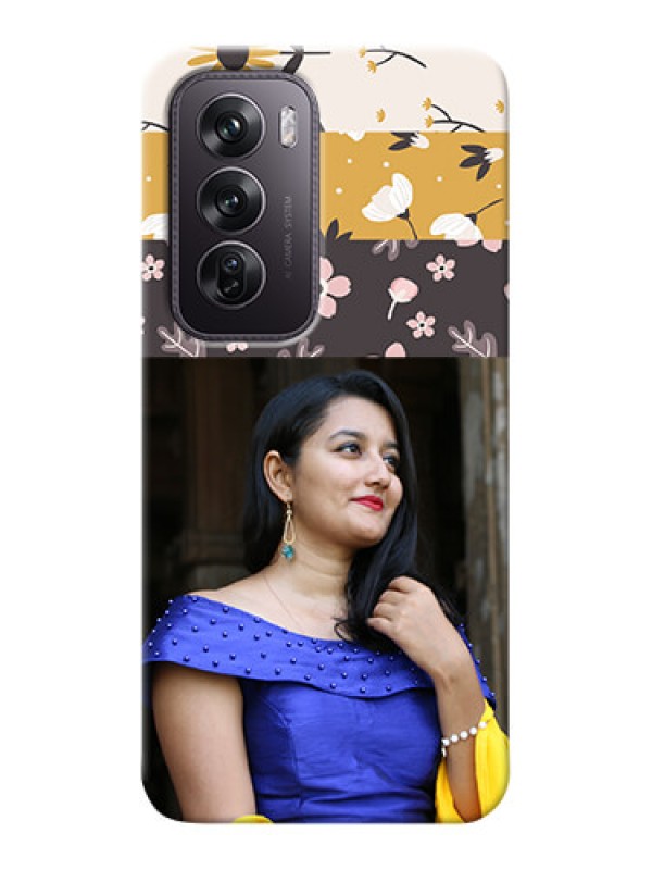 Custom Oppo Reno 12 Pro 5G mobile cases online: Stylish Floral Design