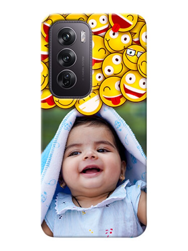 Custom Oppo Reno 12 Pro 5G Custom Phone Cases with Smiley Emoji Design