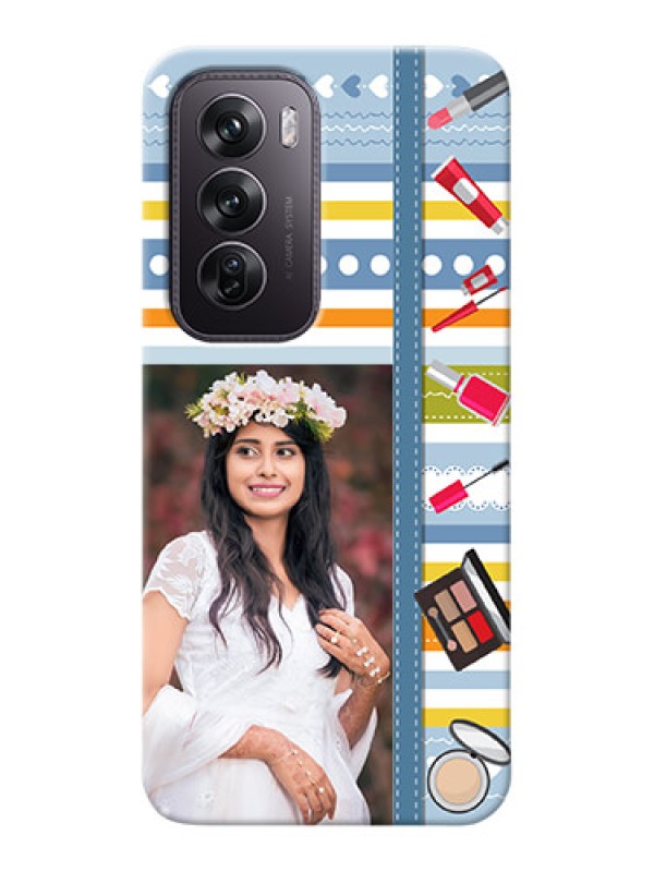 Custom Oppo Reno 12 Pro 5G Personalized Mobile Cases: Makeup Icons Design