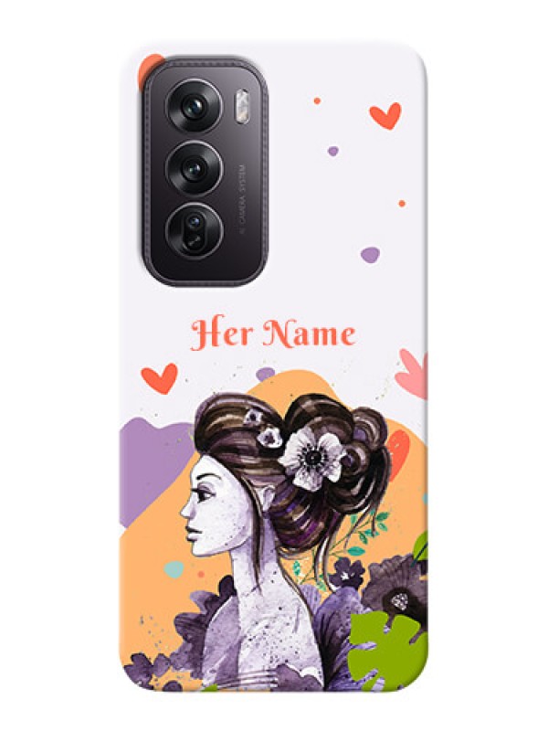 Custom Oppo Reno 12 Pro 5G Personalized Phone Case with Woman And Nature Design