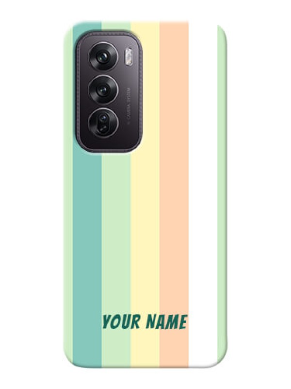 Custom Oppo Reno 12 Pro 5G Photo Printing on Case with Multicolour Stripes Design