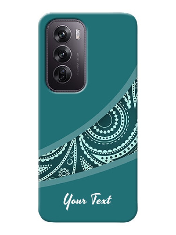 Custom Oppo Reno 12 Pro 5G Photo Printing on Case with semi visible floral Design