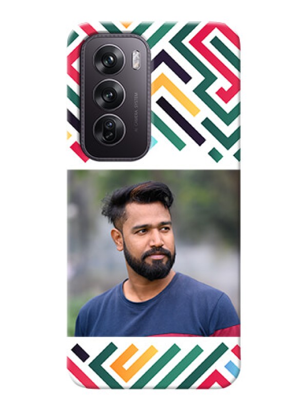 Custom Oppo Reno 12 Pro 5G Personalized Phone Case with Colorful Maze Pattern Design