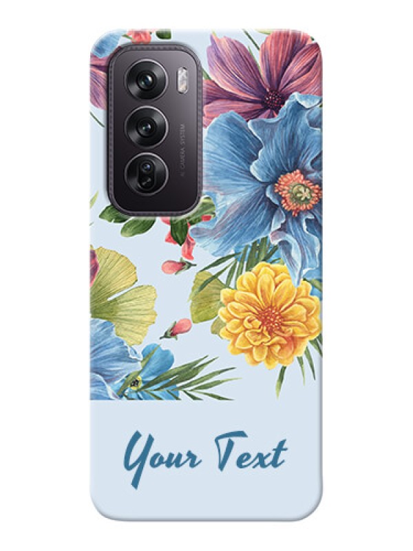 Custom Oppo Reno 12 Pro 5G Custom Mobile Case with Stunning Watercolored Flowers Painting Design