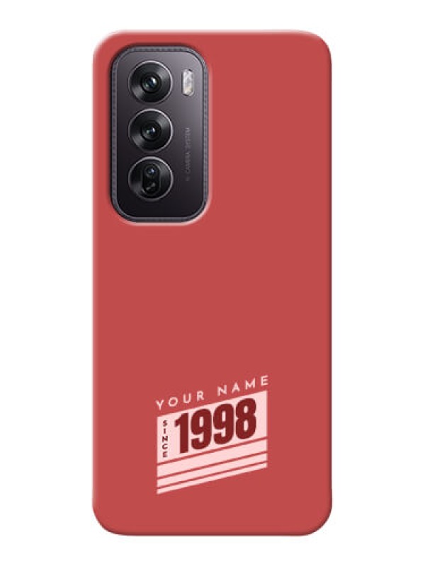 Custom Oppo Reno 12 Pro 5G Custom Phone Case with Red custom year of birth Design