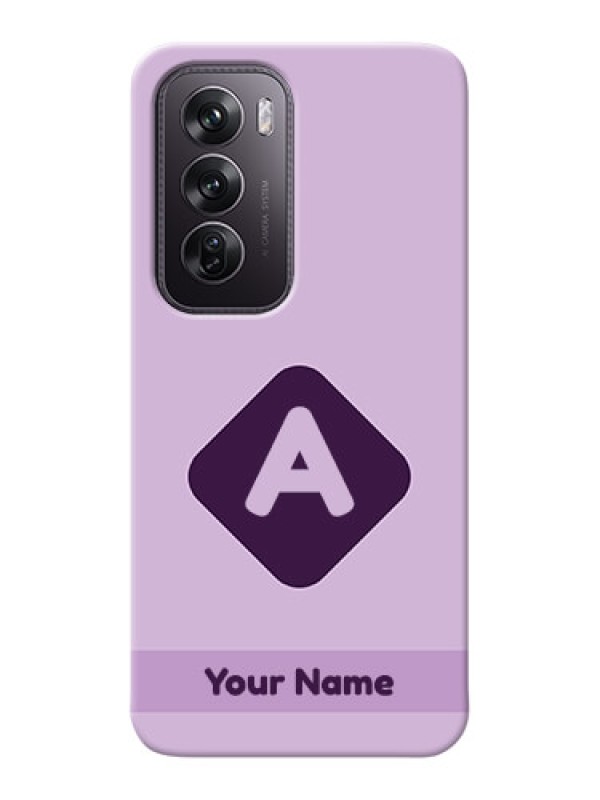 Custom Oppo Reno 12 Pro 5G Custom Mobile Case with Custom Letter in curved badge Design