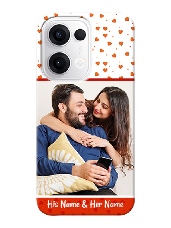 Custom Oppo Reno 13 5G Custom Hard Phone Case - Orange Love Symbol Design