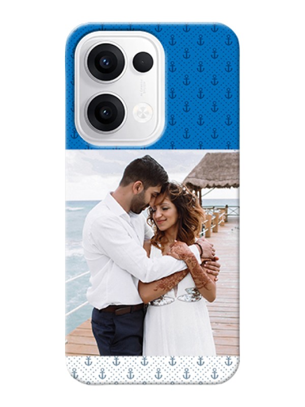 Custom Oppo Reno 13 5G Custom Hard Phone Case - Blue Anchors Design
