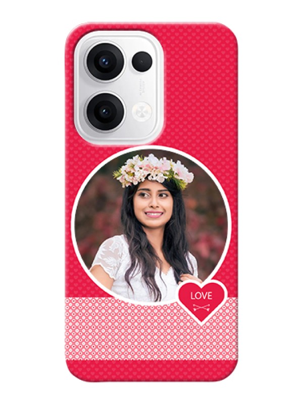 Custom Oppo Reno 13 5G Custom Hard Phone Case - Pink Color Pattern Design