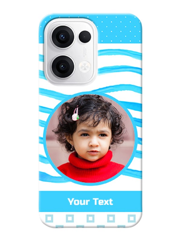 Custom Oppo Reno 13 5G Custom Hard Phone Case - Simple Blue Case Design