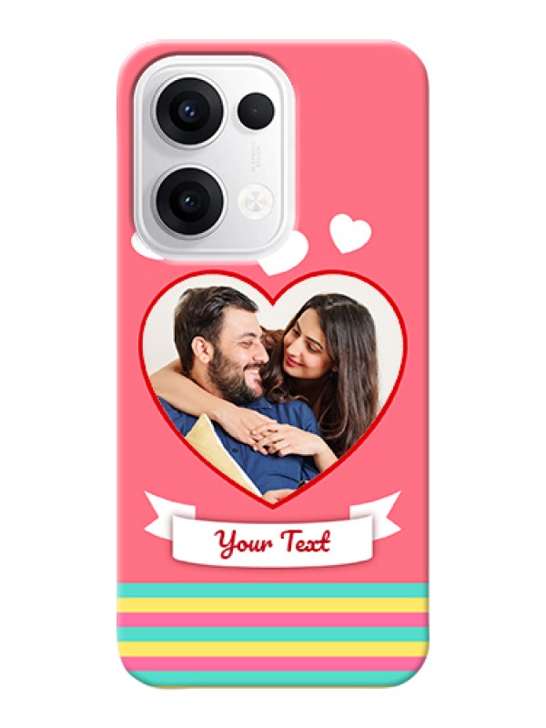 Custom Oppo Reno 13 5G Custom Hard Phone Case - Love Shapes Doodle Design