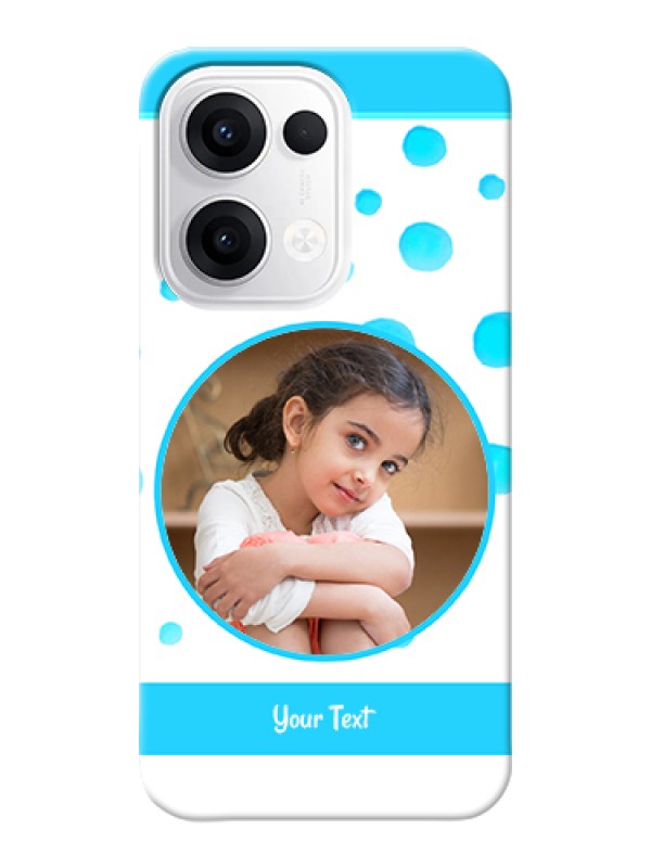 Custom Oppo Reno 13 5G Custom Hard Phone Case - Blue Bubbles Pattern Design