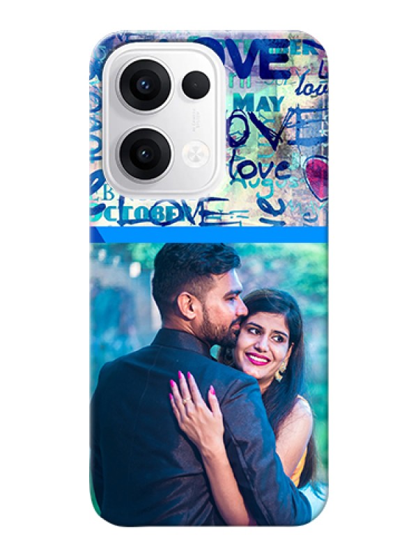 Custom Oppo Reno 13 5G Custom Hard Phone Case - Colorful Love Design