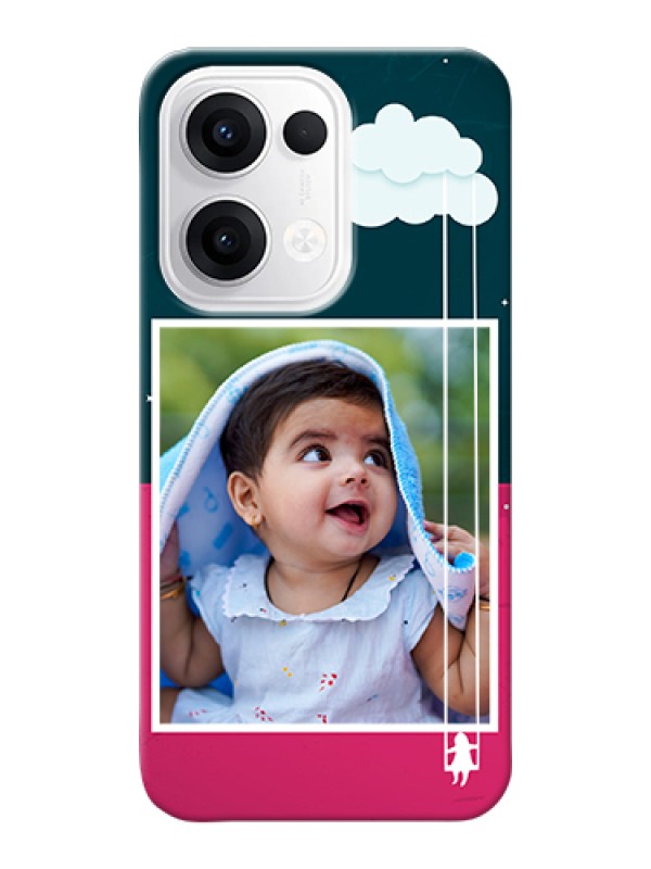 Custom Oppo Reno 13 5G Custom Hard Phone Case - Cute Girl With Cloud Design