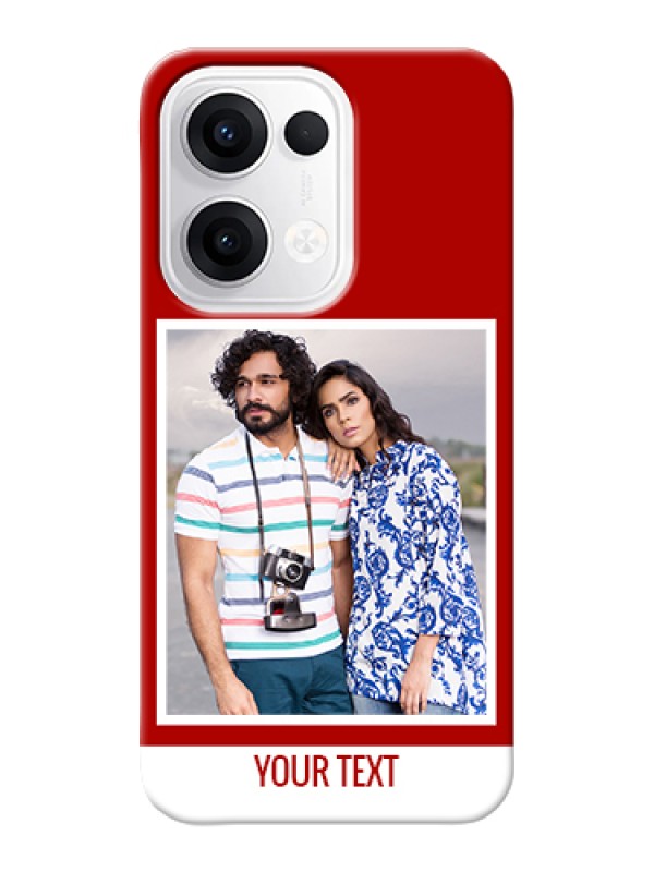 Custom Oppo Reno 13 5G Custom Hard Phone Case - Red Color Design