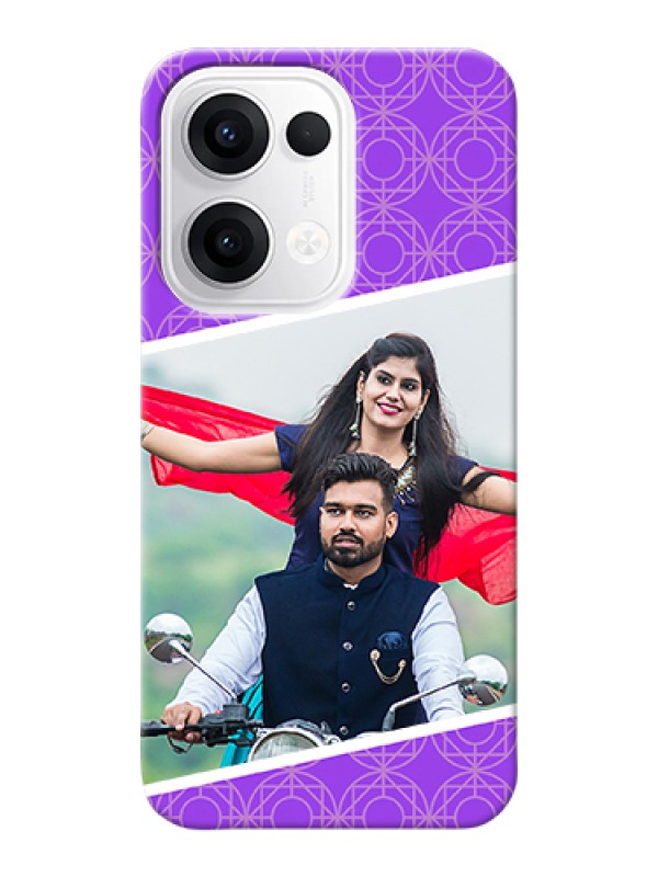 Custom Oppo Reno 13 5G Custom Hard Phone Case - Violet Color Pattern Design