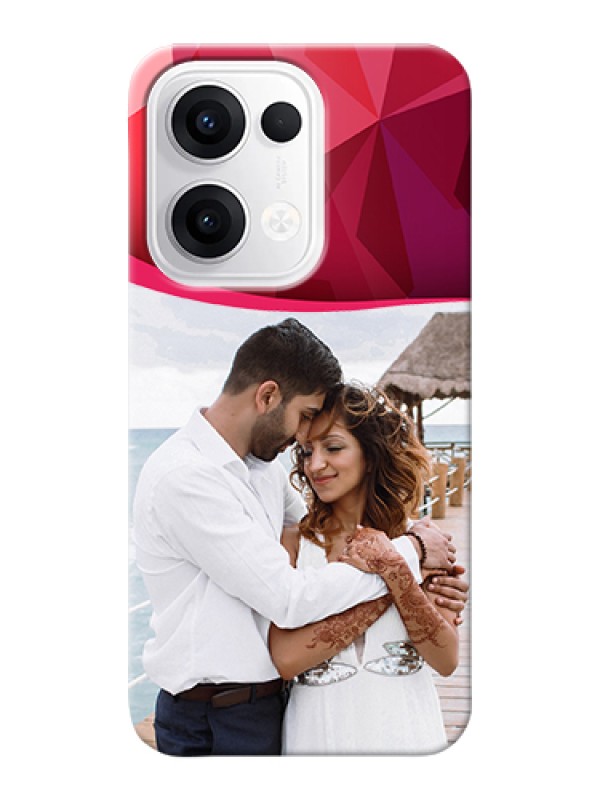 Custom Oppo Reno 13 5G Custom Hard Phone Case - Red Abstract Design